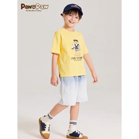 PawinPaw卡通小熊童装2024年夏新男女童印花短袖T恤 Yellow黄色/30 150