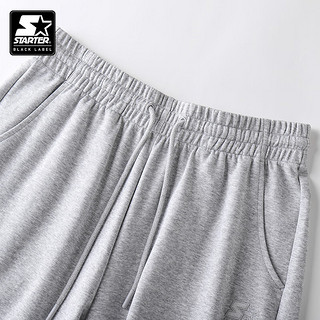 STARTER|美式针织短裤2024年夏季男女运动休闲跑步宽松透气街头 灰色 M