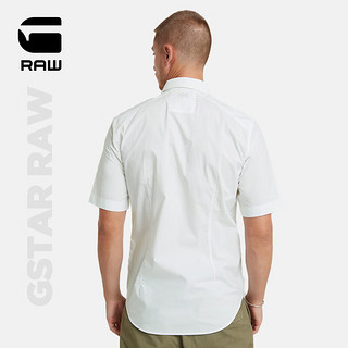 G-STAR RAW2024衬衫男短袖休闲夏季G4A修身舒适百搭衬衣D24306 白色 XS