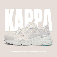 Kappa 卡帕 女士休闲运动鞋2024春夏透气情侣网面跑步鞋子