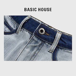 Basic House/X百家好季牛仔直筒裤B0623B505322 牛仔蓝 XL（120-135斤）