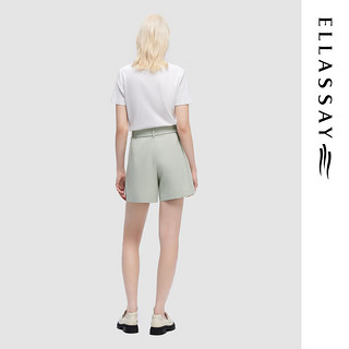 歌力思（ELLASSAY）2024春夏设计感小众百搭扭结短袖T恤女EWD352Z00900 纯净白 XS