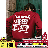 Vision Street Wear VISION 经典系列 BOX LOGO街头潮流圆领长袖T恤男女同款