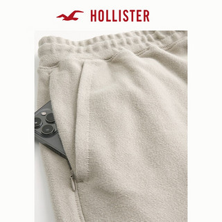 HOLLISTER24春夏平纹斜纹布休闲舒适抽绳短裤 男 KI328-4082 灰褐色 S (175/76A)