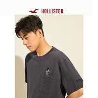 HOLLISTER【草莓音乐节】24夏美式短袖T恤男女KI323-4029 深灰色 M