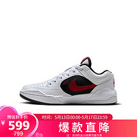 耐克（NIKE）黑白红大童女码运动童鞋DX4399-116 白色 38.5码 