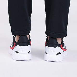 阿迪达斯 （adidas）儿童运动鞋跑步鞋青少年休闲鞋 黑红色 36码 