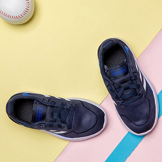 阿迪达斯 （adidas）儿童运动鞋跑步鞋青少年休闲鞋 深蓝色 30码 