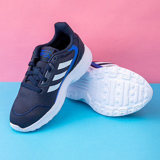 阿迪达斯 （adidas）儿童运动鞋跑步鞋青少年休闲鞋 深蓝色 35.5码 