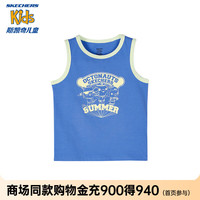 Skechers斯凯奇童装男童针织背心儿童夏季户外运动休闲透气上衣L224B054