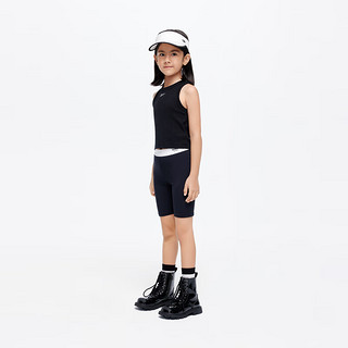 little MO&Co.little moco童装REEBOK联名系列24女童5A抑菌亲子装运动短裤 黑色 110/50