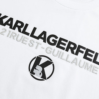 Karl Lagerfeld卡尔拉格斐2024夏季KARL刺绣短袖T恤老佛爷 本白 46