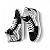 VANS 范斯 女鞋SK8-HI黑白条纹字母印花休闲鞋轻便运动滑板鞋帆布鞋 VN0A4U3C2C6黑白条纹字母印花