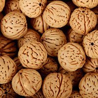 文玩核桃手把玩件盘玩古玩桃胡手持佛珠手串散珠精选密纹脑纹桃核 直径17毫米单颗