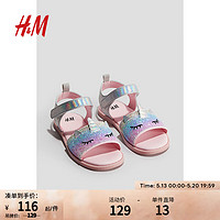 H&M童装女童2024夏季新品贴花凉鞋1153069