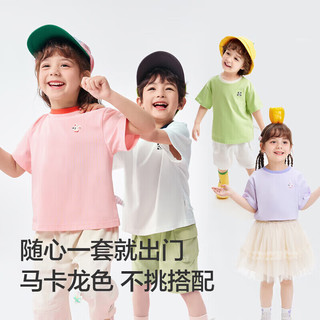 巴拉巴拉童装T恤儿童短袖2024男童夏装女童上衣简约百搭208224117224