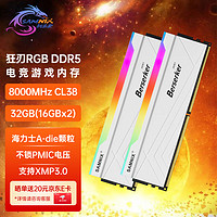 SK hynix 海力士 SAMNIX 新乐士 狂刃战士系列 DDR5 8000MHz RGB 台式机内存 灯条 白色 32GB 16GBx2 CL38