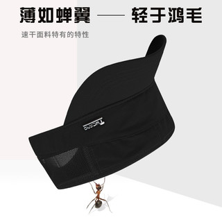 TUCANO啄木鸟帽子男夏遮阳帽防晒透气薄鸭舌平顶帽户外休闲凉网帽太阳帽 黑色