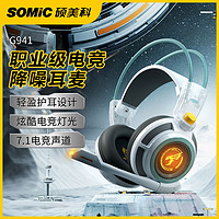 SOMiC 硕美科 G941 耳罩式头戴式有线游戏耳机