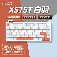 GANSS 迦斯 GS87D 87键 蓝牙双模机械键盘 白色 Cherry银轴 单光