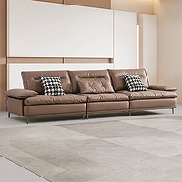 布雷尔 意式极简科技布艺沙发2024新款客厅可调节靠背坐深直排沙发