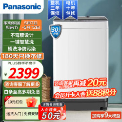 panasonic松下10公斤波轮洗衣机全自动大容量抗菌除螨洗羽绒洗桶自洁