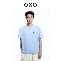 GXG男装 多色熊猫图案休闲宽松圆领短袖T恤男生上衣 24夏新品
