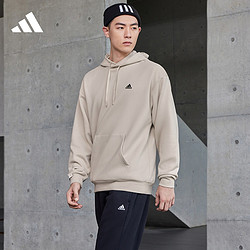 adidas 阿迪达斯 轻运动男女装秋冬加绒加厚宽松连帽夹克外套 矾土棕 A/L