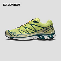 萨洛蒙（Salomon）男女款 户外运动经典潮流休闲时尚轻量透气稳定越野跑鞋 XT-6 晴绿黄 474452 8 (42)