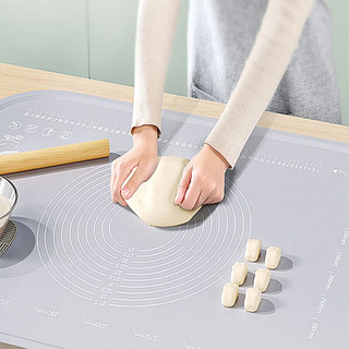 ZDZSH日本家用硅胶揉面垫包饺子食品级加大加厚和面案板烘焙工具擀面杖 【6mm特厚610g】60*80cm