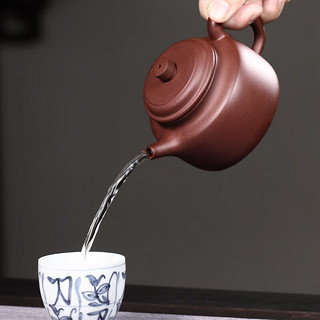 藏壶天下宜兴名家纯手工原矿紫砂壶小容量中式茶具一人用泡茶壶 德钟壶-190cc 190ml