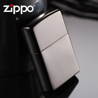 ZIPPO 之宝 原装 zippo煤油打火机防风黑冰镜面黑炫 24756 刻字礼品