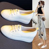 Baijihong 百吉鸿 内增高小白鞋女鞋2024春夏款运动休闲百搭夏季薄款一脚蹬板鞋