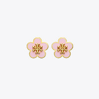 TORY BURCH KIRA 蘭花粉花朵琺瑯耳釘