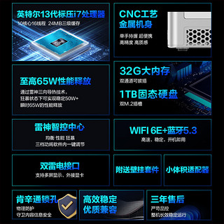 ThundeRobot 雷神 MIX 迷你台式机 WIFI6E