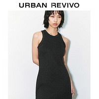 URBAN REVIVO 女装潮流氛围感修身圆领无袖连衣裙 UWV740048 蓝色 XS