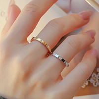 抖音超值购：LINGSIV 钛钢戒指 时尚气质小众设计锆石轻奢钛钢戒指女学生指环