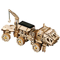 Robotime 若态 太空太阳能玩具车若客3d立体拼图木质手工拼装玩具生日新年礼物