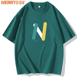 MERRTO 迈途 速干印花T恤男夏季新款短袖F MT-073-绿色 2XL-(140-160斤)