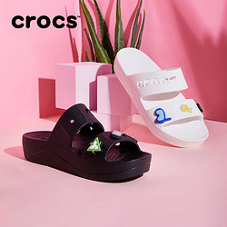 crocs 卡骆驰 贝雅云彩凉鞋女鞋户外厚底拖鞋|208188