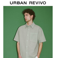 URBAN REVIVO 男士时尚休闲感百搭贴袋纽扣休闲衬衫 UMF840044