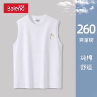 班尼路ins风纯棉背心男夏季圆领重磅透气舒适吸汗百搭宽松学生汗衫上衣 【纯棉】-