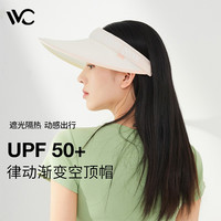 VVC 防晒帽女遮阳帽防紫外线女士太阳帽遮脸夏季户外骑行空顶帽子 渐变黄