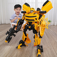 Temi 糖米 变形玩具金刚合金金属大黄蜂汽车人机器人儿童男孩玩具节日61六一儿童节礼物
