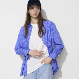 UNIQLO 优衣库 女士长袖衬衫 469422 湖蓝色 M