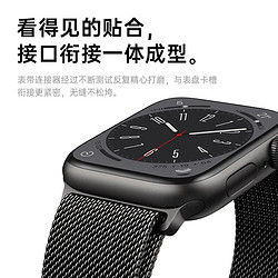 创思米 苹果手表表带apple iwatch8类原装米兰尼斯金属磁吸适用ultra2\S9/8\7\se\6\5\4\3代通用 米兰黑