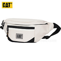 CAT 卡特彼勒 胸包简约挎包潮腰包时尚PU轻便手机包PU运动休闲包84633 白色