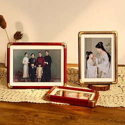 LINYI PHOTO FRAME 林益相框 中式實木相框擺臺6寸框架六照片打印加7高端結婚照8全家福10擺件