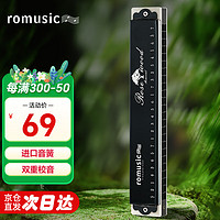 Romusic 口琴24孔复音C调进口音簧高级成人学生演奏口琴