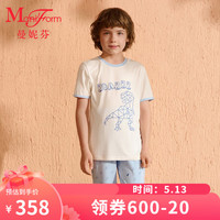 曼妮芬儿童家居服男孩莫代尔男童睡衣小学生舒适起居服20310861 990 混合色 1